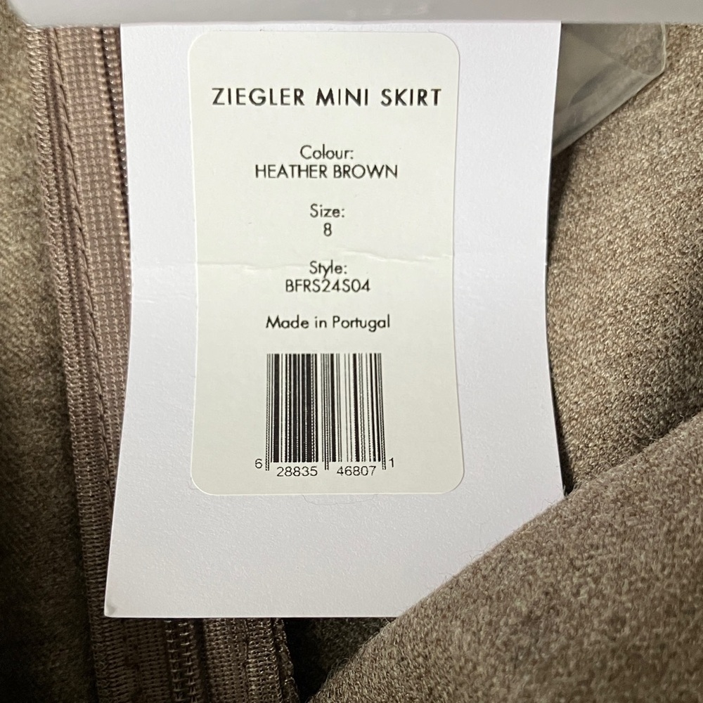 Beaufille Ziegler Mini Skirt Ziegler Mini Skirt Heather Brown Size 8 - Picture 7 of 7